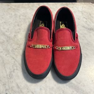 Limited edition red suede vans